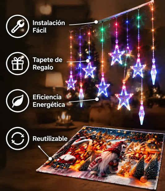 Cortina Estrella 3 Mt X 75cm  + Tapete de regalo